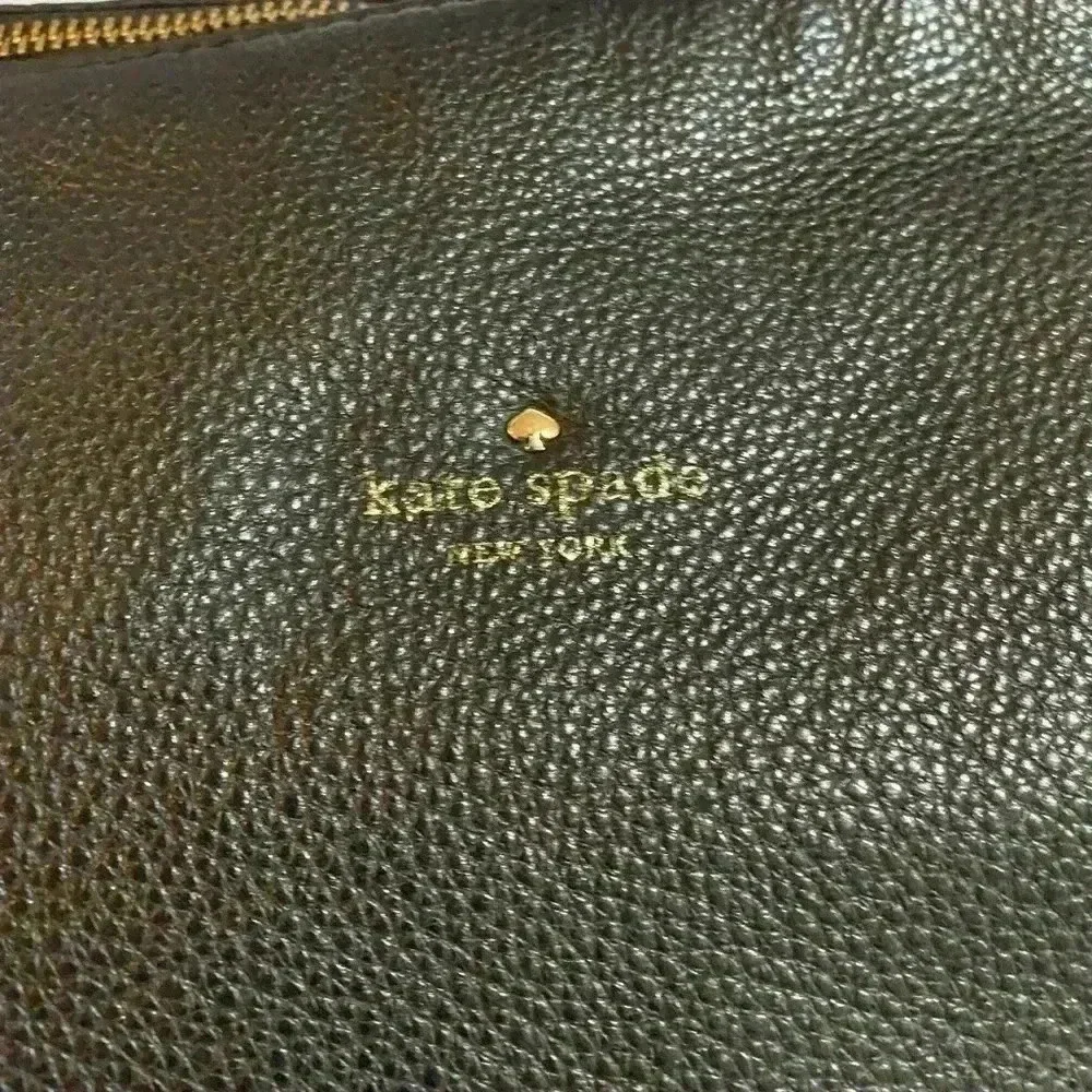 Kate spade black leather satchel handbag